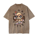 Scary Cutter Graphic Washed Tee-INNBLAC Fashion Apparel