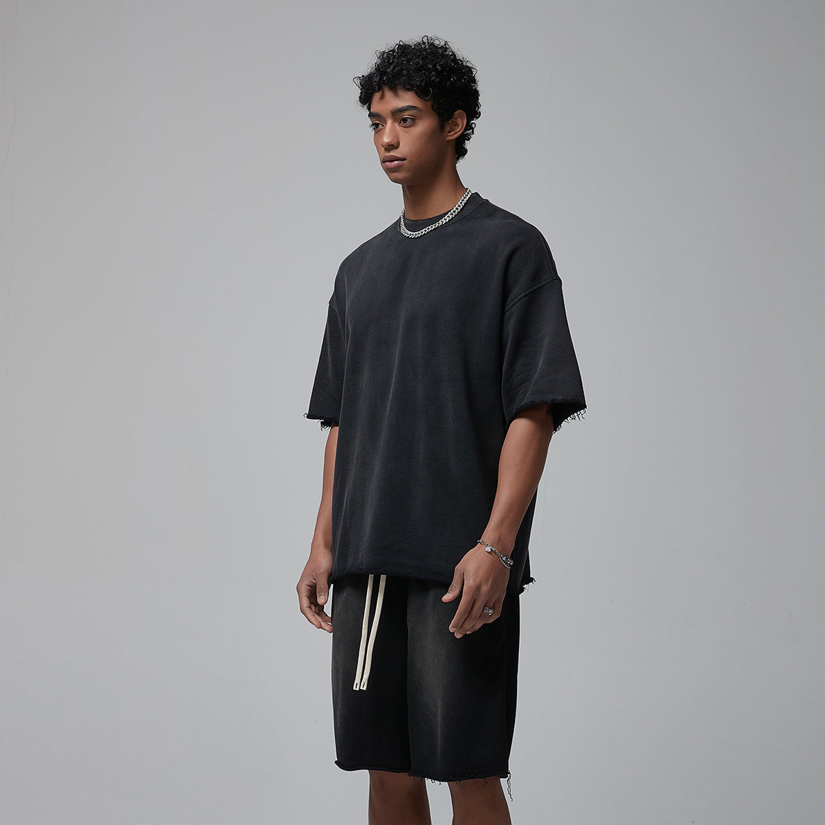 Stone Wash Super Heavyweight T Shirt 10.5oz-INNBLAC Fashion Apparel