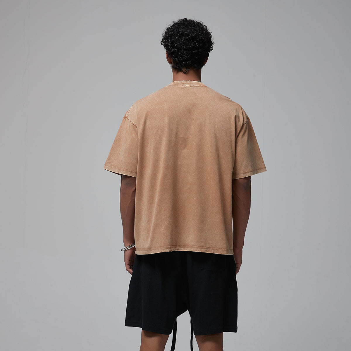 Stone Wash Thick Boxy T Shirt 8oz-INNBLAC Fashion Apparel