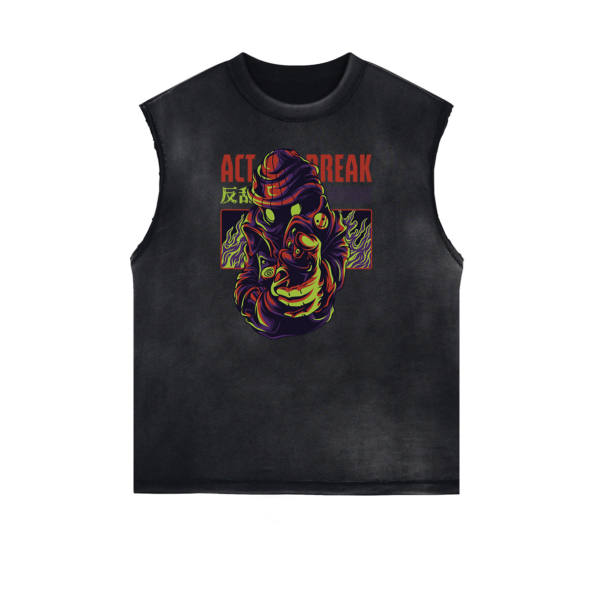 Streetwear Cartoon Graphic Muscle Tank