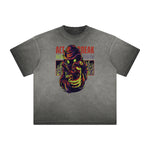 Distressed Streetwear Cartoon Graphic Tee