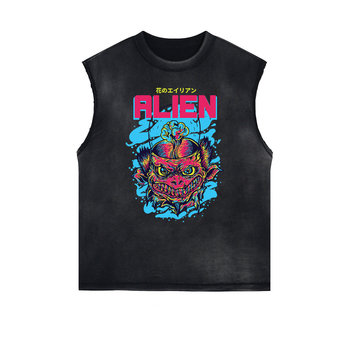 Streetwear Cartoon Graphic Muscle Tank