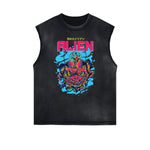 Streetwear Cartoon Graphic Muscle Tank