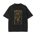 Streetwear Stone Wash Cartoon Pattern Tee
