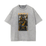 Streetwear Faded Cartoon Pattern Tee