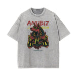 Streetwear Faded Cartoon Pattern Tee
