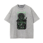 Streetwear Faded Cartoon Pattern Tee