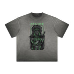 Distressed Streetwear Cartoon Graphic Tee