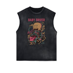 Streetwear Cartoon Graphic Muscle Tank