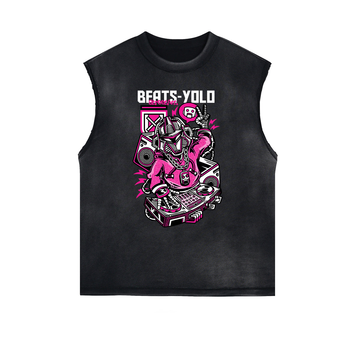 Streetwear Cartoon Graphic Muscle Tank