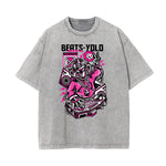 Streetwear Faded Cartoon Pattern Tee