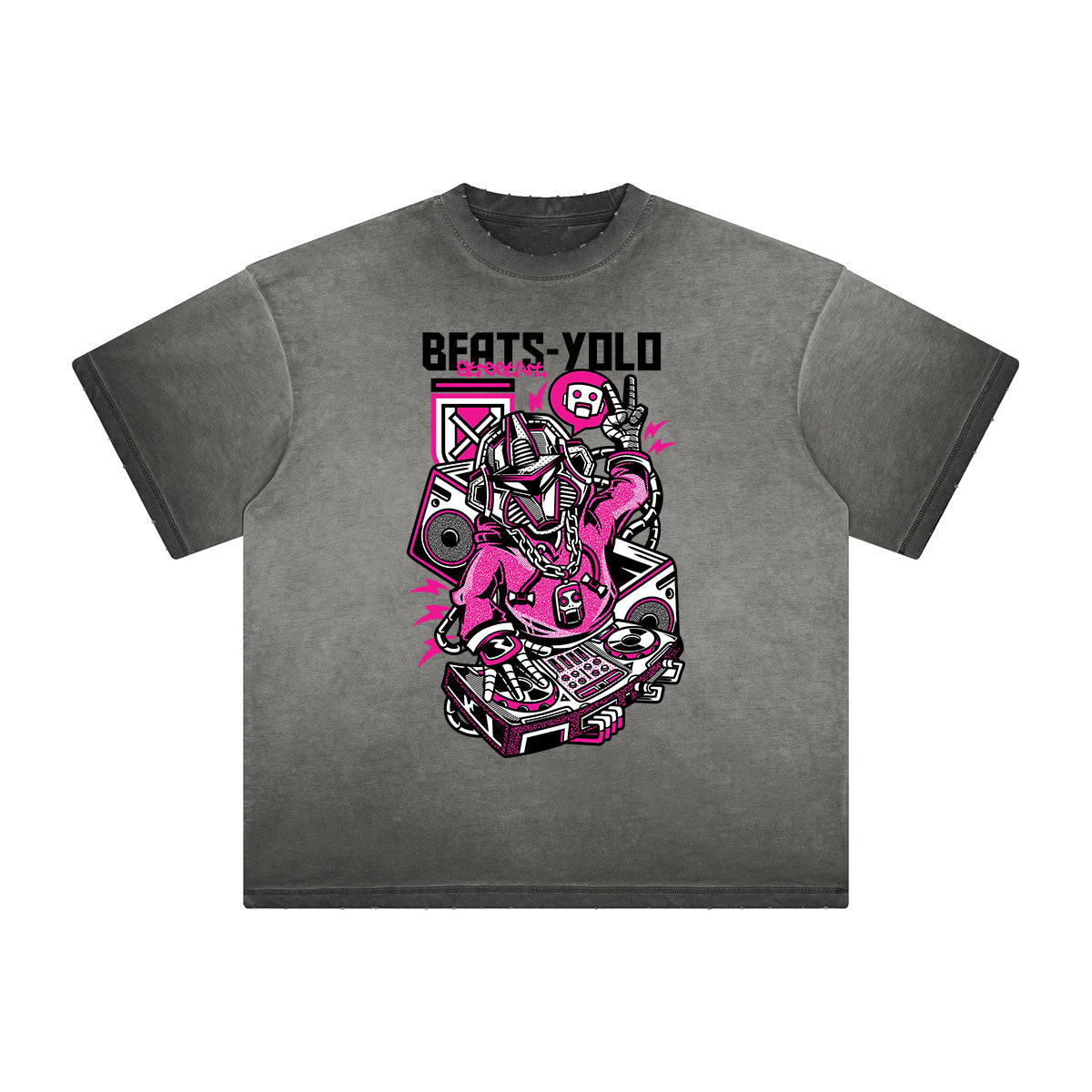 Distressed Streetwear Cartoon Graphic Tee