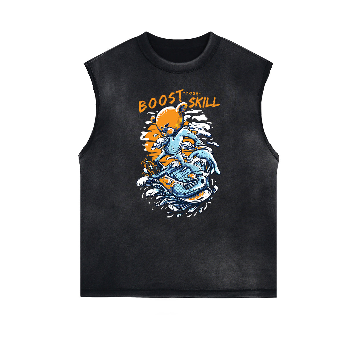 Streetwear Cartoon Graphic Muscle Tank