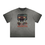 Distressed Streetwear Cartoon Graphic Tee