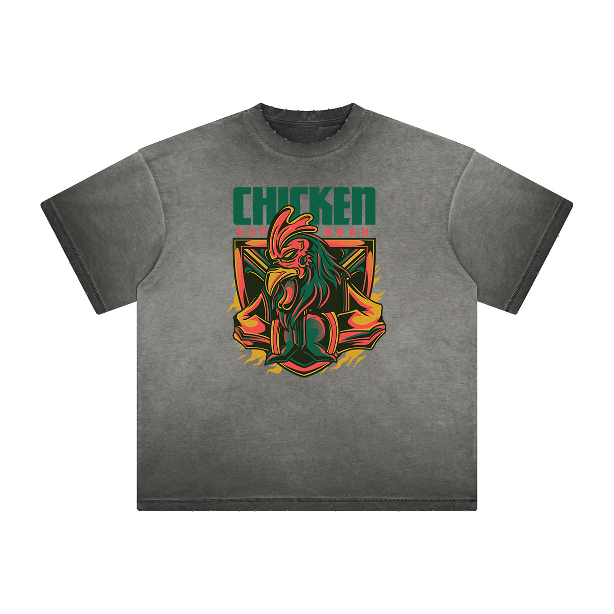 Distressed Streetwear Cartoon Graphic Tee