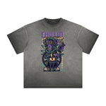 Distressed Streetwear Cartoon Graphic Tee