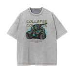 Punk Stone Wash Monster Pattern Tee