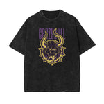 Punk Faded Monster Pattern Tee