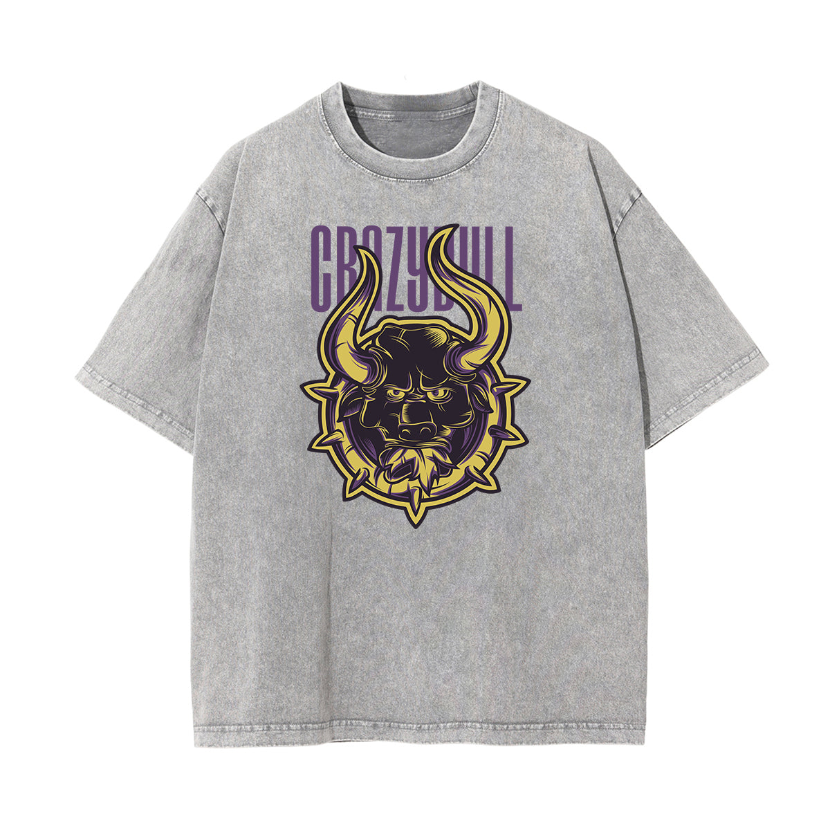 Punk Stone Wash Monster Pattern Tee