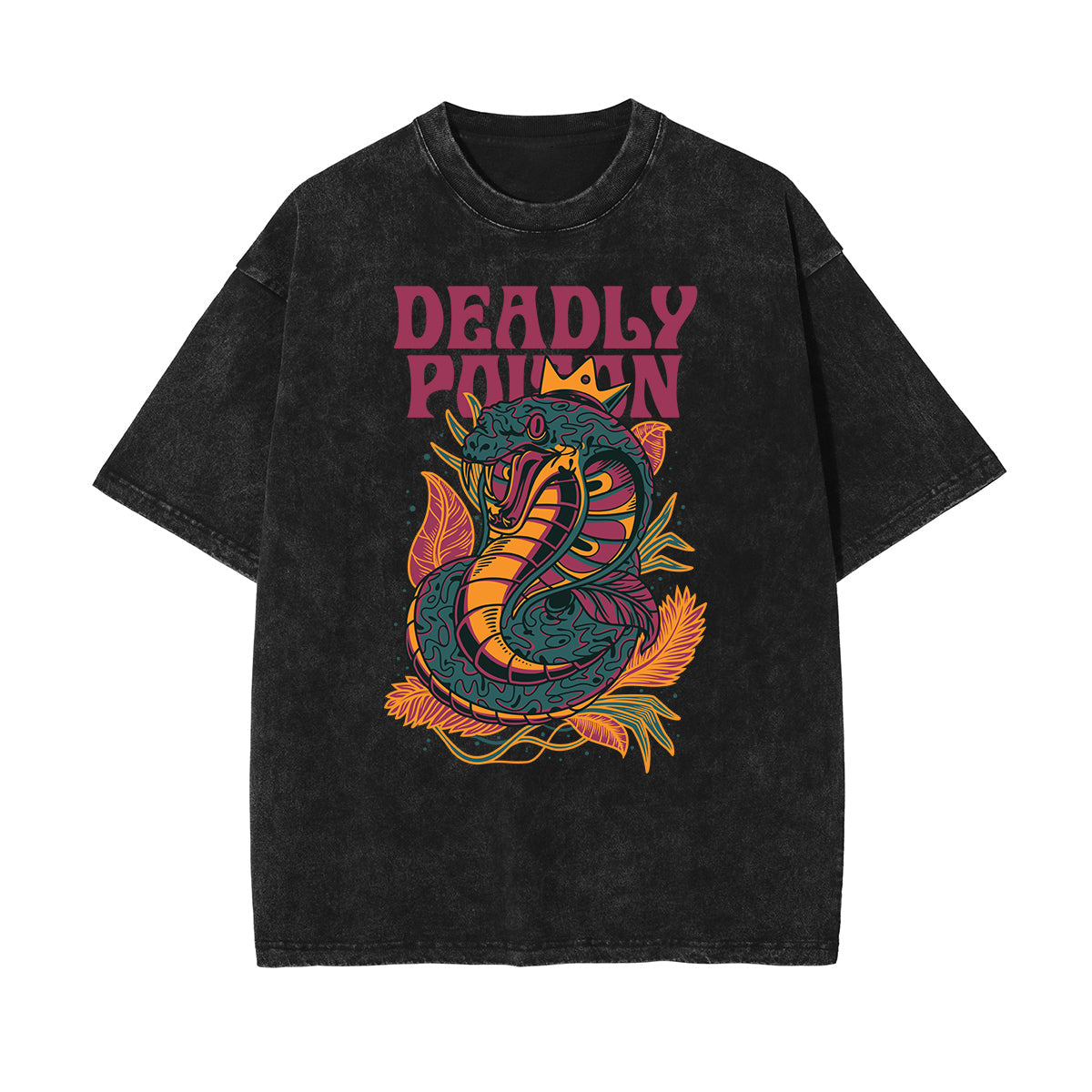 Punk Faded Monster Pattern Tee