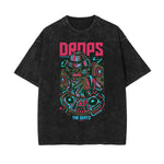 Punk Faded Monster Pattern Tee