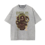 Punk Stone Wash Monster Pattern Tee