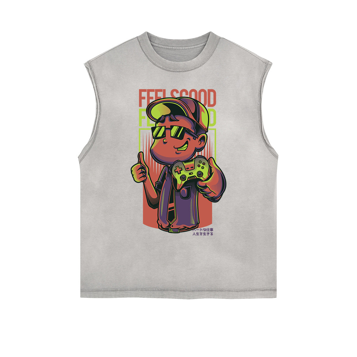 Sleeveless Steampunk Graphic Tee