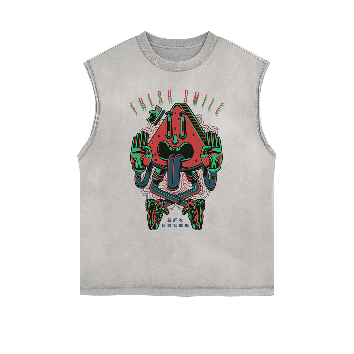 Sleeveless Steampunk Graphic Tee