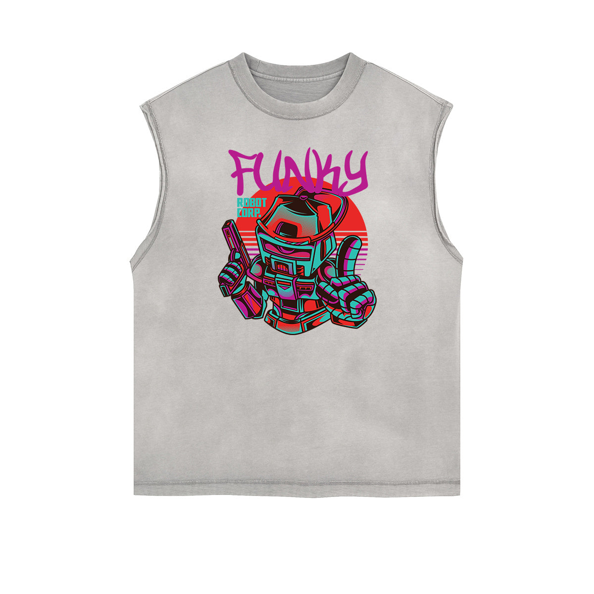 Sleeveless Steampunk Graphic Tee