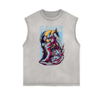 Sleeveless Steampunk Graphic Tee