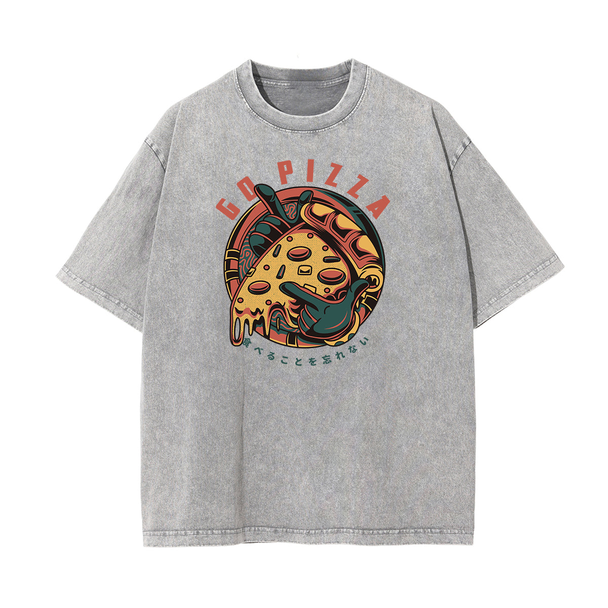 Steampunk Stone Wash Funny Pattern Tee