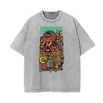 Steampunk Stone Wash Funny Pattern Tee