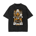 Steampunk Faded Funny Pattern T Shirt
