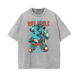 Steampunk Stone Wash Funny Pattern Tee