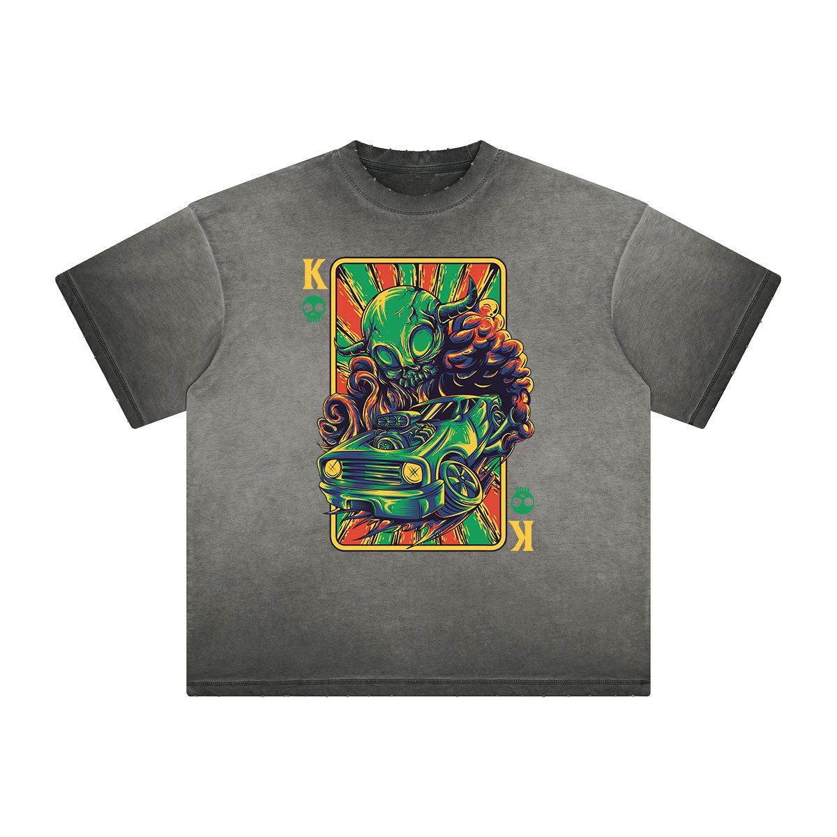 Vintage Frayed Steampunk Funny Pattern Tee