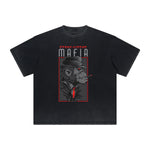 Thick Faded Humorous Cartoon Graphic Tee