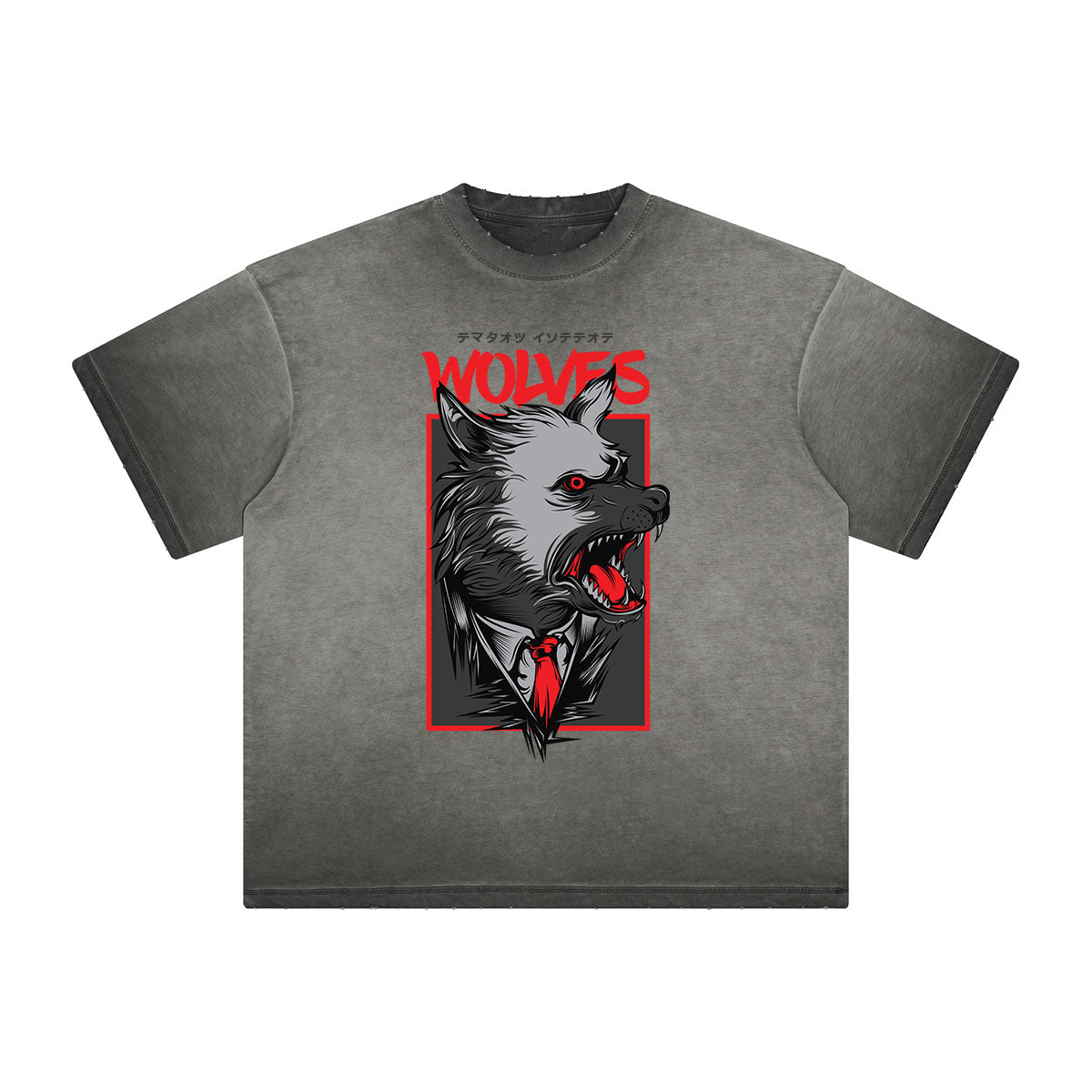 Vintage Frayed Humorous Cartoon Design Tee