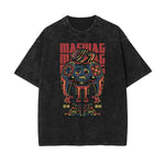 Faded Humorous Cartoon Pattern T Shirt