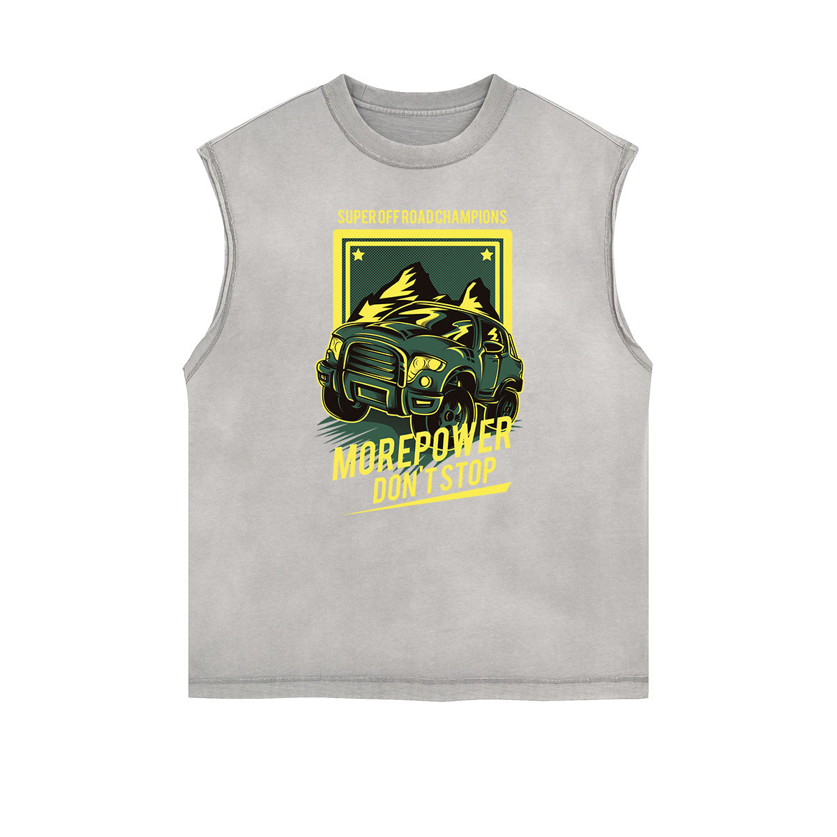 Sleeveless Humorous Cartoon Pattern Tee