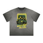 Vintage Frayed Humorous Cartoon Design Tee