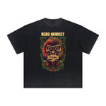 Thick Faded Humorous Cartoon Graphic Tee