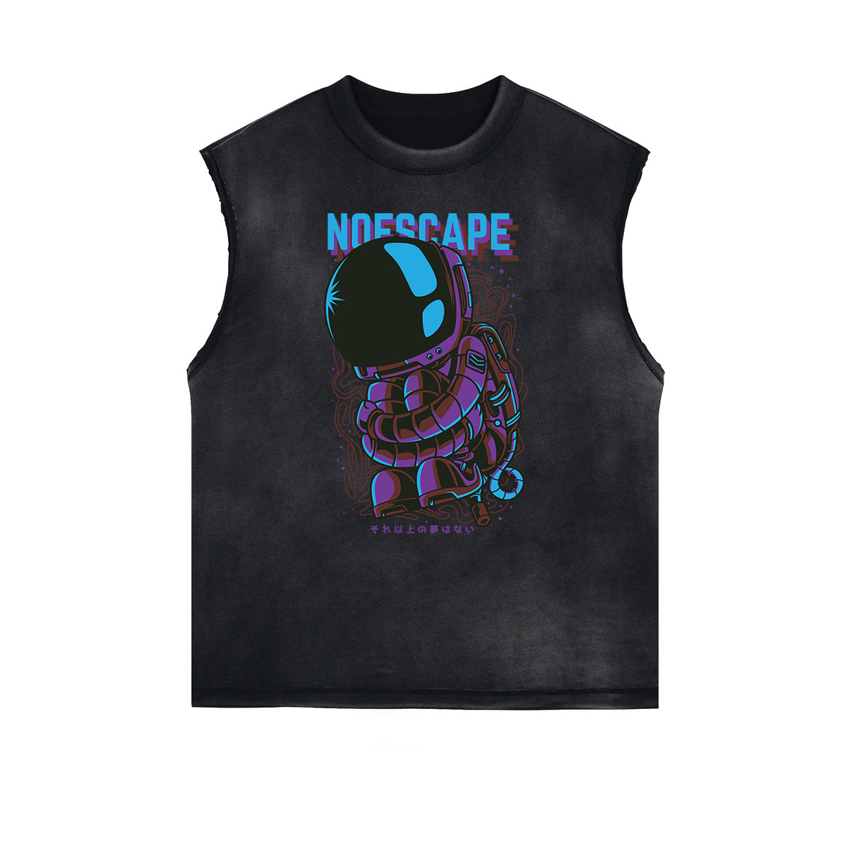 Sleeveless Punk Cartoon Pattern Tee