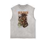 Punk Cartoon Graphic Tank Top
