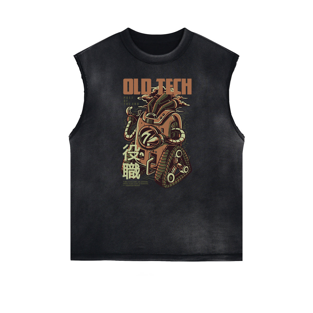 Sleeveless Punk Cartoon Pattern Tee