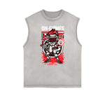 Punk Cartoon Graphic Tank Top
