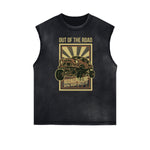 Sleeveless Punk Cartoon Pattern Tee