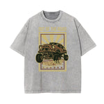 Faded Punk Cartoon Pattern T Shirt