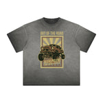 Thick Faded Punk Cartoon Pattern Tee