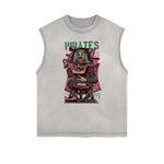 Punk Cartoon Graphic Tank Top