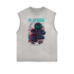 Punk Cartoon Graphic Tank Top